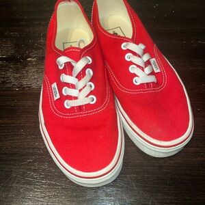 Vans Bold Red Canvas Shoes